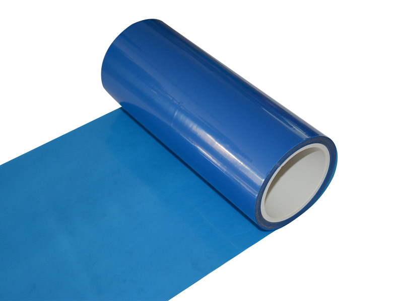 Transparent blue, light blue rubberized PE film